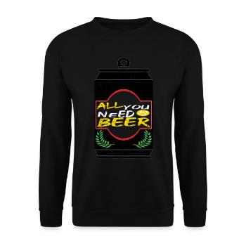 Beer Beer Drinker Beer Can Beer Bottle - Unisex Sweatshirt - black - Front - Alina (178cm) & Michal (187cm)