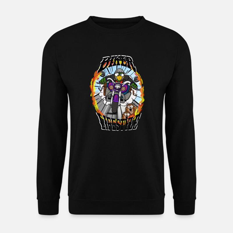 "Biker-Lifestyle" - Unisex Pullover - Schwarz