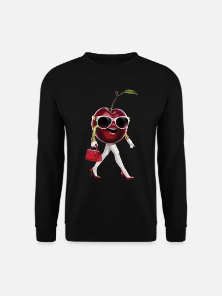Frauen Kirsche - Unisex Pullover - Schwarz