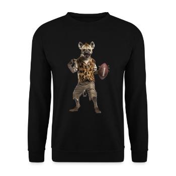 Football de hyène - Sweat-shirt Unisexe - noir - Devant - Alina (178cm) & Michal (187cm)