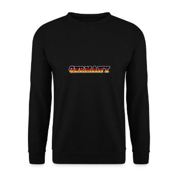 Deutschland Trikot Fußball Flagge Fussball Sport - Unisex Pullover - Schwarz - Vorne - Alina (178cm) & Michal (187cm)
