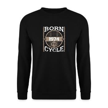 né à vélo moutainbike vélo 1974 - Sweat-shirt Unisexe - noir - Devant - Alina (178cm) & Michal (187cm)
