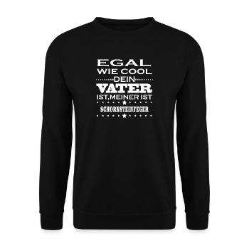 Egal cool vater SCHORNSTEINFEGER - Unisex Pullover - Schwarz - Vorne - Alina (178cm) & Michal (187cm)