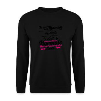 Maman Anesthésiste cadeau - Sweat-shirt Unisexe - noir - Devant - Alina (178cm) & Michal (187cm)
