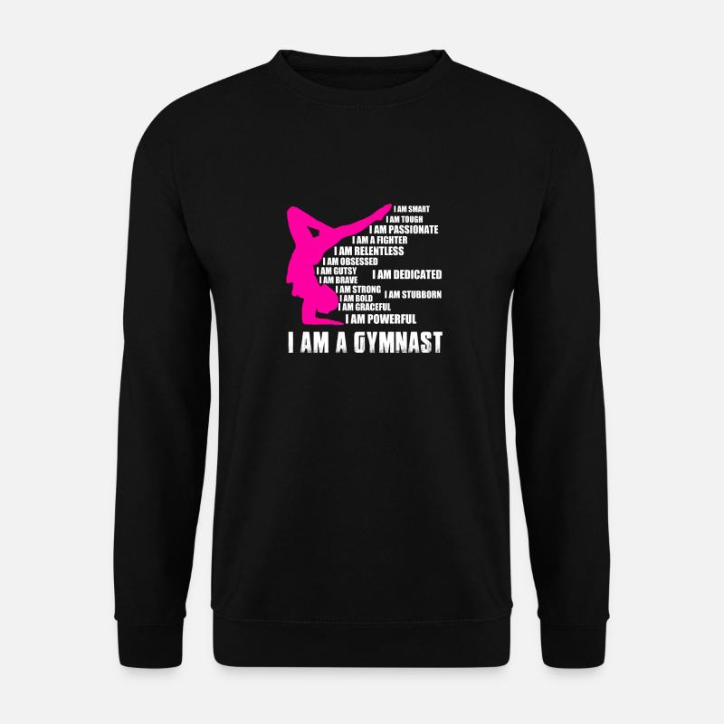 Gymnastik Turnen Turnerin Frau Geschenk - Unisex Pullover - Schwarz