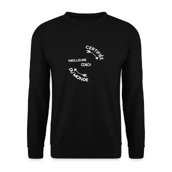 Meilleure Coach cadeau noël - Sweat-shirt Unisexe - noir - Devant - Alina (178cm) & Michal (187cm)