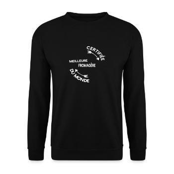 Meilleure Fromagère cadeau noël - Sweat-shirt Unisexe - noir - Devant - Alina (178cm) & Michal (187cm)