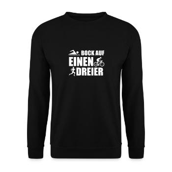 Triathlon Schwimmen Laufen Radfahren sport - Unisex Pullover - Schwarz - Vorne - Alina (178cm) & Michal (187cm)