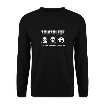 Triathlon Shirt · Triathlete · Condition - Sweat-shirt Unisexe - noir - Devant - Alina (178cm) & Michal (187cm)