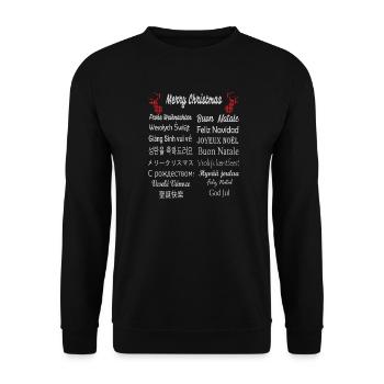 Christmas - Unisex Sweatshirt - black - Front - Alina (178cm) & Michal (187cm)