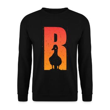Rente Rentner Lustiges Geschenk - Unisex Pullover - Schwarz - Vorne - Alina (178cm) & Michal (187cm)