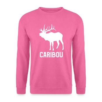 Personalisierter Geschenk-Karibu-Hirschdruck - Unisex Pullover - Pink - Vorne
