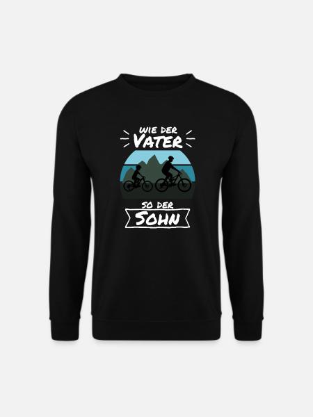 Wie der Vater so der Sohn Mountainbike - Unisex Pullover - Schwarz