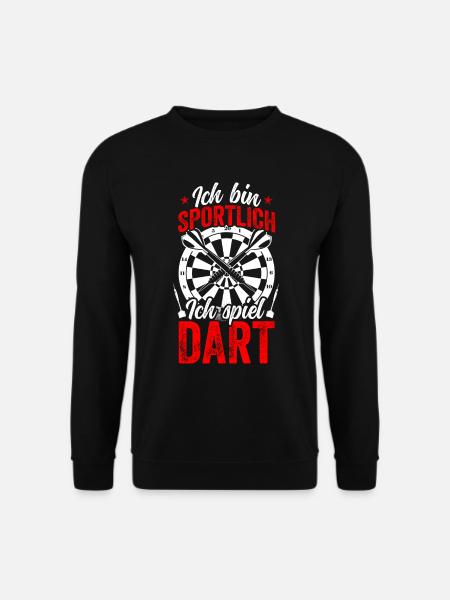 Dart Lustig Herren Männer Darter Darts Dartspieler - Unisex Pullover - Schwarz