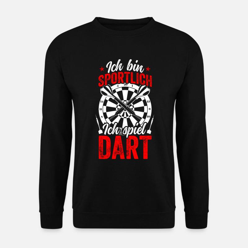 Dart Lustig Herren Männer Darter Darts Dartspieler - Unisex Pullover - Schwarz