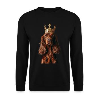 Setter irlandais - Sweat-shirt Unisexe - noir - Devant - Alina (178cm) & Michal (187cm)