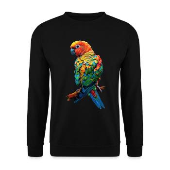 Sittiche - Unisex Pullover - Schwarz - Vorne - Alina (178cm) & Michal (187cm)