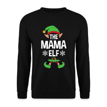 Group Matching Family Christmas Gift Elf - Unisex Pullover - Schwarz - Vorne - Alina (178cm) & Michal (187cm)