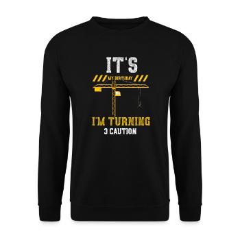 It's My Birthday I'm Turning 3 C... - Unisex Sweatshirt - black - Front - Alina (178cm) & Michal (187cm)