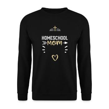 Homeschool Maman - Jésus - Sweat-shirt Unisexe - noir - Devant - Alina (178cm) & Michal (187cm)