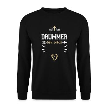 Tambour pour Jésus - Jésus - Sweat-shirt Unisexe - noir - Devant - Alina (178cm) & Michal (187cm)