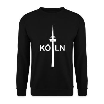 Fernsehturm das Wahrzeichen von Köln - Unisex Pullover - Schwarz - Vorne - Alina (178cm) & Michal (187cm)