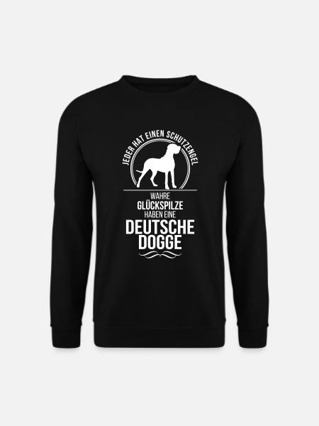 DEUTSCHE DOGGE Schutzengel Wilsigns - Unisex Pullover - Schwarz