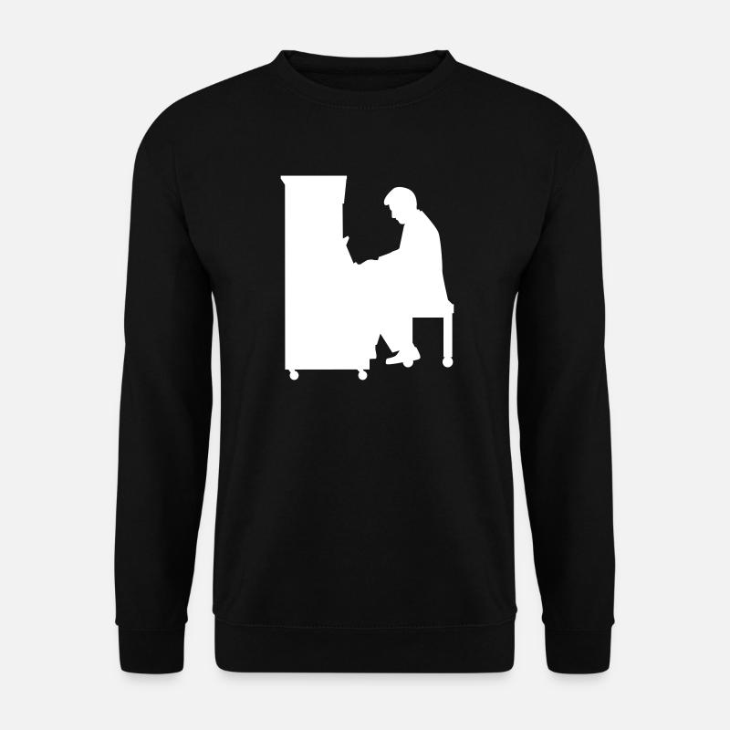 Klavier - Unisex Pullover - Schwarz