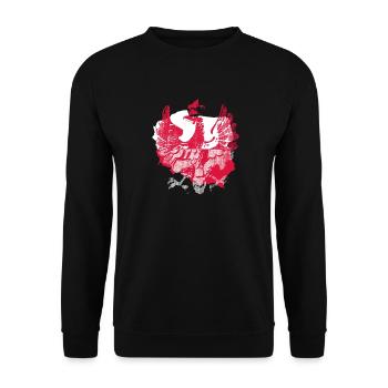 Poland Polish Eagle Flag - Unisex Sweatshirt - black - Front - Alina (178cm) & Michal (187cm)