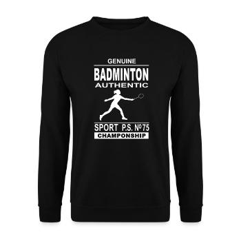 Badminton - Badminton player - Unisex Sweatshirt - black - Front - Alina (178cm) & Michal (187cm)