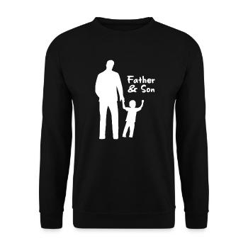 Design de fils de la fête des pères - Sweat-shirt Unisexe - noir - Devant - Alina (178cm) & Michal (187cm)