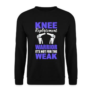 Knieersatz-Krieger Orthopädischer Chirurg - Unisex Pullover - Schwarz - Vorne - Alina (178cm) & Michal (187cm)