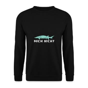 Stör mich nicht lustiger Stör Angler Spruch - Unisex Pullover - Schwarz - Vorne - Alina (178cm) & Michal (187cm)