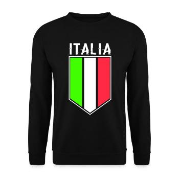 Italia Jersey Football - Unisex Sweatshirt - black - Front - Alina (178cm) & Michal (187cm)