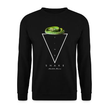 Asiatische Rebenschlange Reptilienhalter Schlangenbesitzer - Unisex Pullover - Schwarz - Vorne - Alina (178cm) & Michal (187cm)