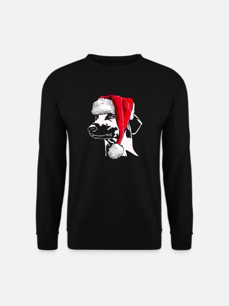 Santa SLOUGHI Weihnachten Hunde Windhund Wilsigns - Unisex Pullover - Schwarz