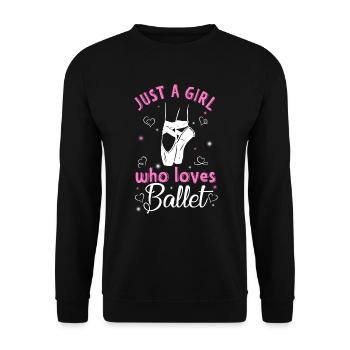 Just a Girl Who Loves Ballet For Ballet Lovers - Unisex Sweatshirt - black - Front - Alina (178cm) & Michal (187cm)