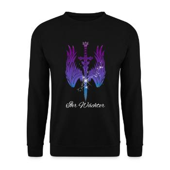 Couple - Your Guardian Gift Idea Valentine's Day - Unisex Sweatshirt - black - Front - Alina (178cm) & Michal (187cm)
