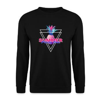 Ananas Summer party Time - Unisex Pullover - Schwarz - Vorne - Alina (178cm) & Michal (187cm)