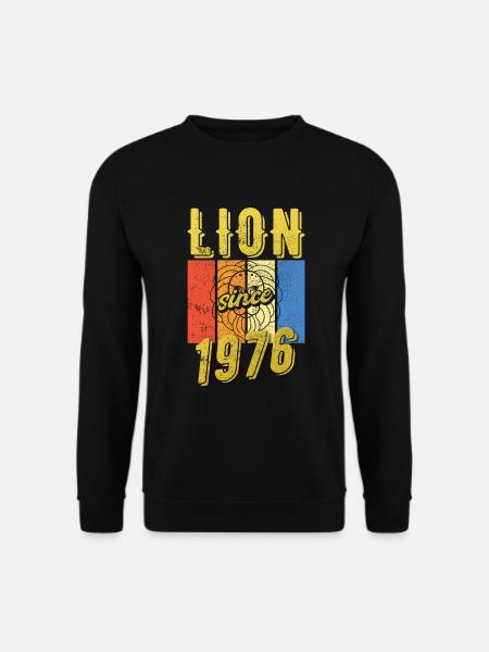 Leo 1976 Zodiac Birthday Gift - Unisex Sweatshirt - black