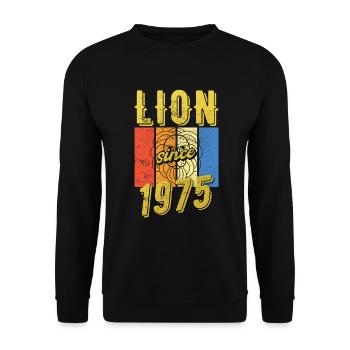 Léo 1975 Zodiac Cadeau d’anniversaire - Sweat-shirt Unisexe - noir - Devant - Alina (178cm) & Michal (187cm)