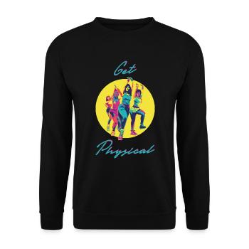 80s Fitness Craze - Unisex Sweatshirt - black - Front - Alina (178cm) & Michal (187cm)