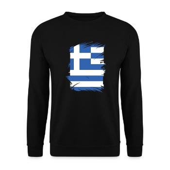 Drapeau de la Grèce Hellas Athènes Drapeau grec - Sweat-shirt Unisexe - noir - Devant - Alina (178cm) & Michal (187cm)