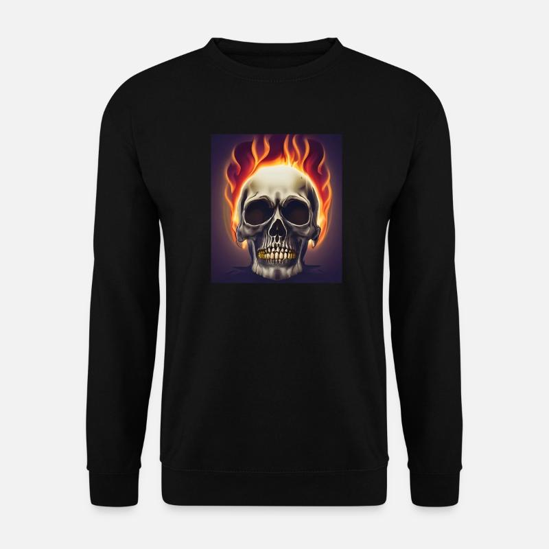 Skull fire - Unisex Sweatshirt - black