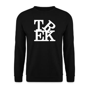 trek Hommage au noir Robert Indiana à l'intérieur - Sweat-shirt Unisexe - noir - Devant - Alina (178cm) & Michal (187cm)