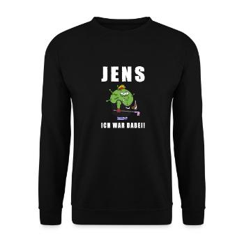 Jens - Ich war dabei (weiß) - Unisex Pullover - Schwarz - Vorne - Alina (178cm) & Michal (187cm)