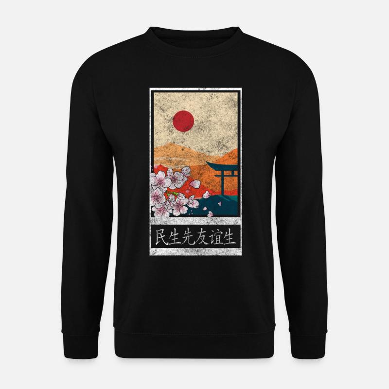 Kirschblüten Blumen Gärtner - Unisex Pullover - Schwarz