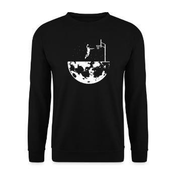 Basketball Spieler Dunking Basketballer - Unisex Pullover - Schwarz - Vorne - Alina (178cm) & Michal (187cm)