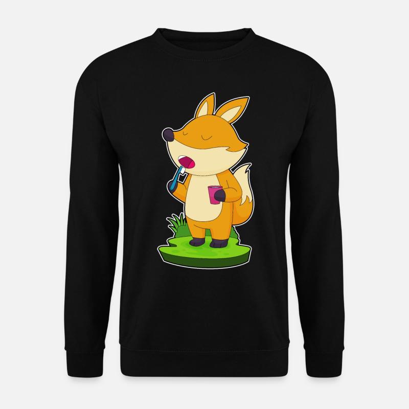 Fuchs toothbrush - Unisex Sweatshirt - black