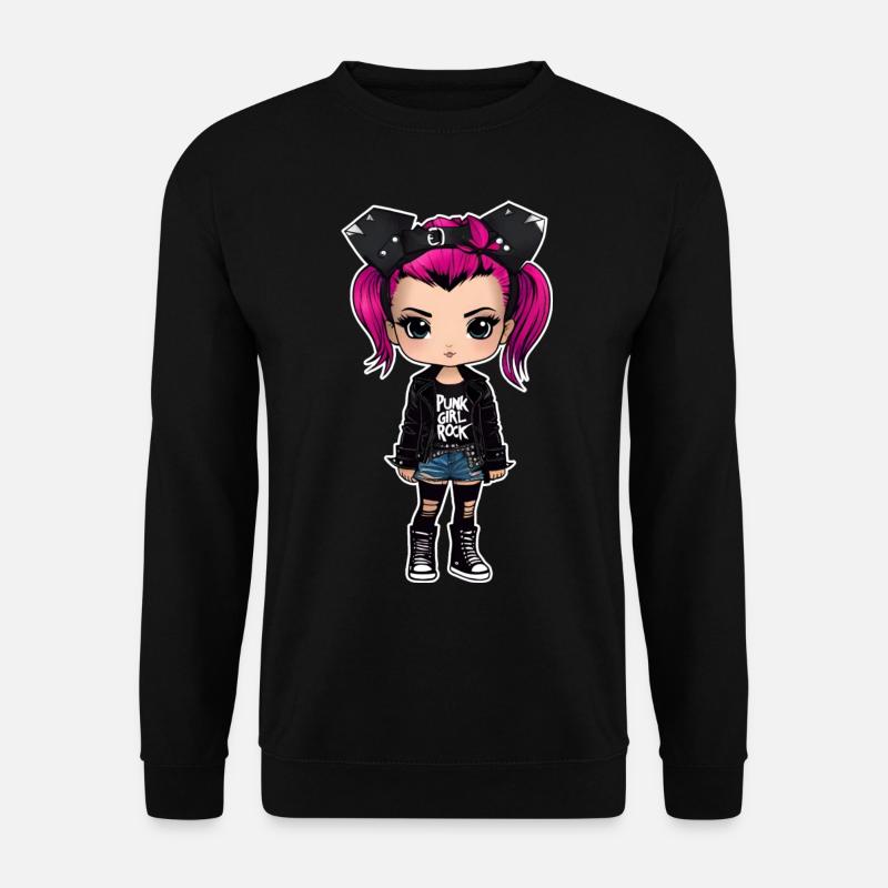 Cool Gothic Punk Girl - Unisex Sweatshirt - black